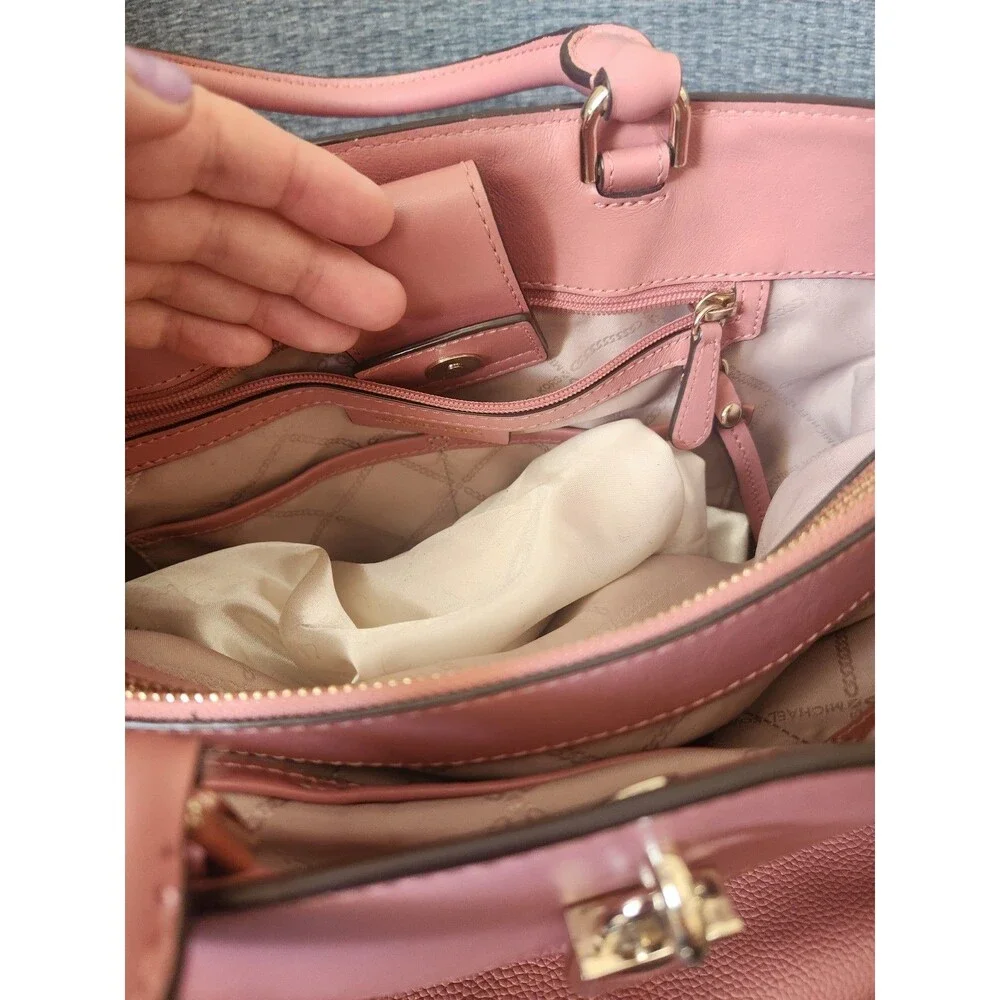 Michael Kors Gramercy Large Leather Tote in Blush Pink Mauve